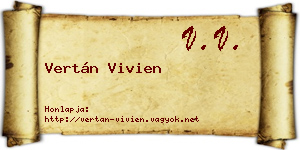 Vertán Vivien névjegykártya